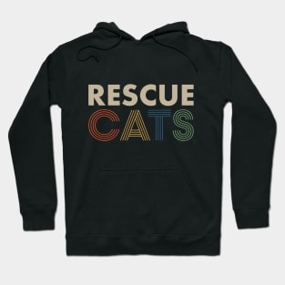 Retro Font Rescue Cats Hoodie